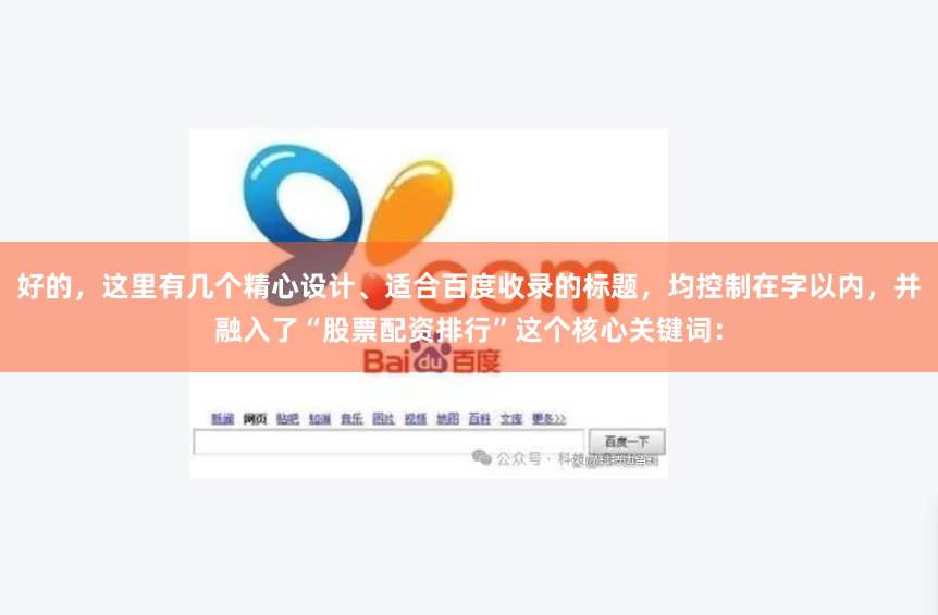 好的，这里有几个精心设计、适合百度收录的标题，均控制在字以内，并融入了“股票配资排行”这个核心关键词：